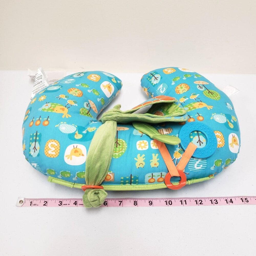 Boppy Tummy Time Pillow Blue Baby Crinkle Book Teether Toy - Picture 7 of 7